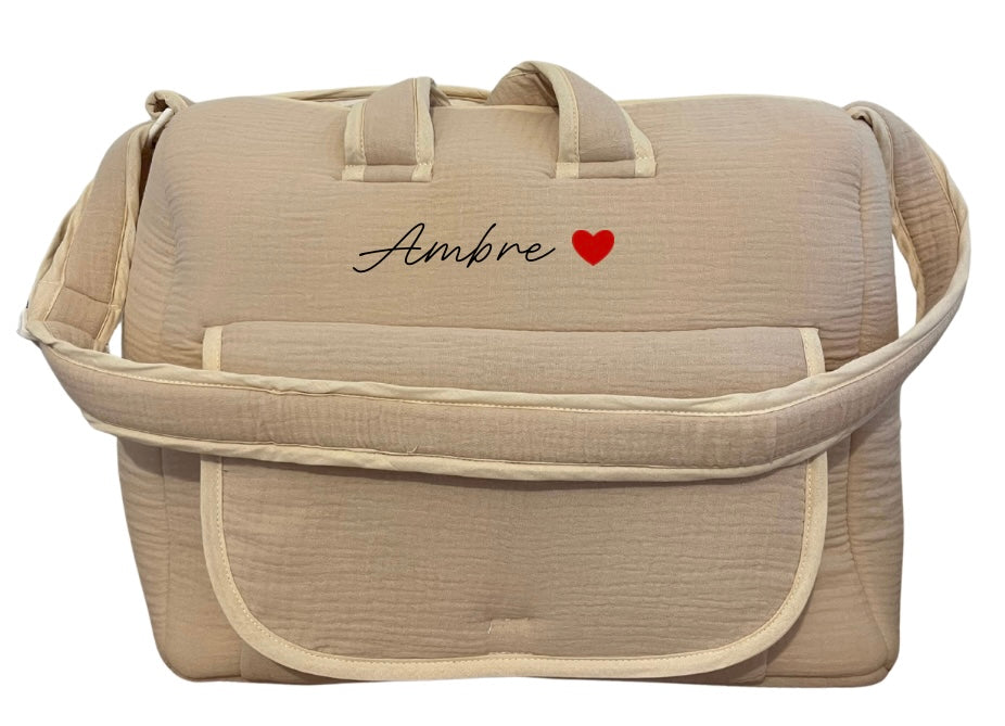 Sac à langer beige